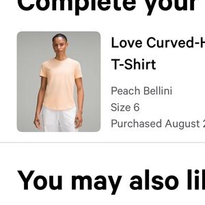 lululemon athletica Peach Bellini Short Sleeve T-Shirt